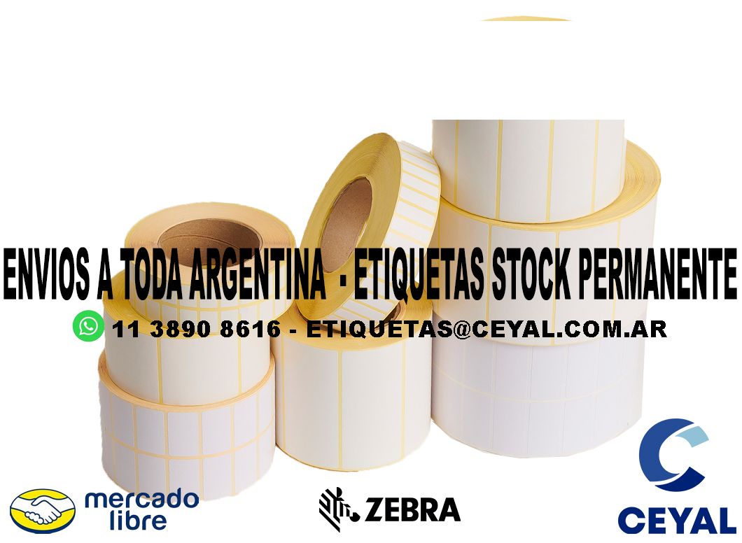 24 ETIQUETAS DE PAPEL TERMICO 72 x 67 x500 UNIDADES