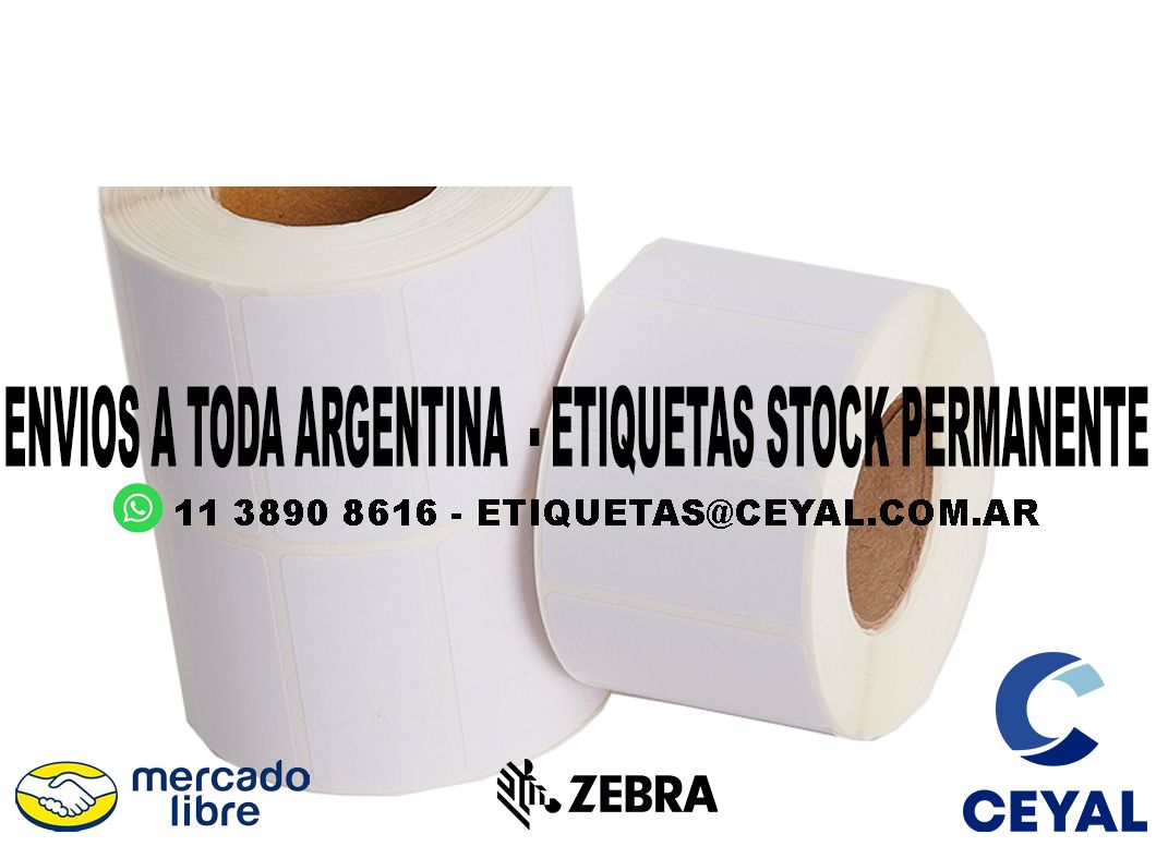 41 ETIQUETAS PAPEL TERMICO 62 x 49 X7500 UNIDADES