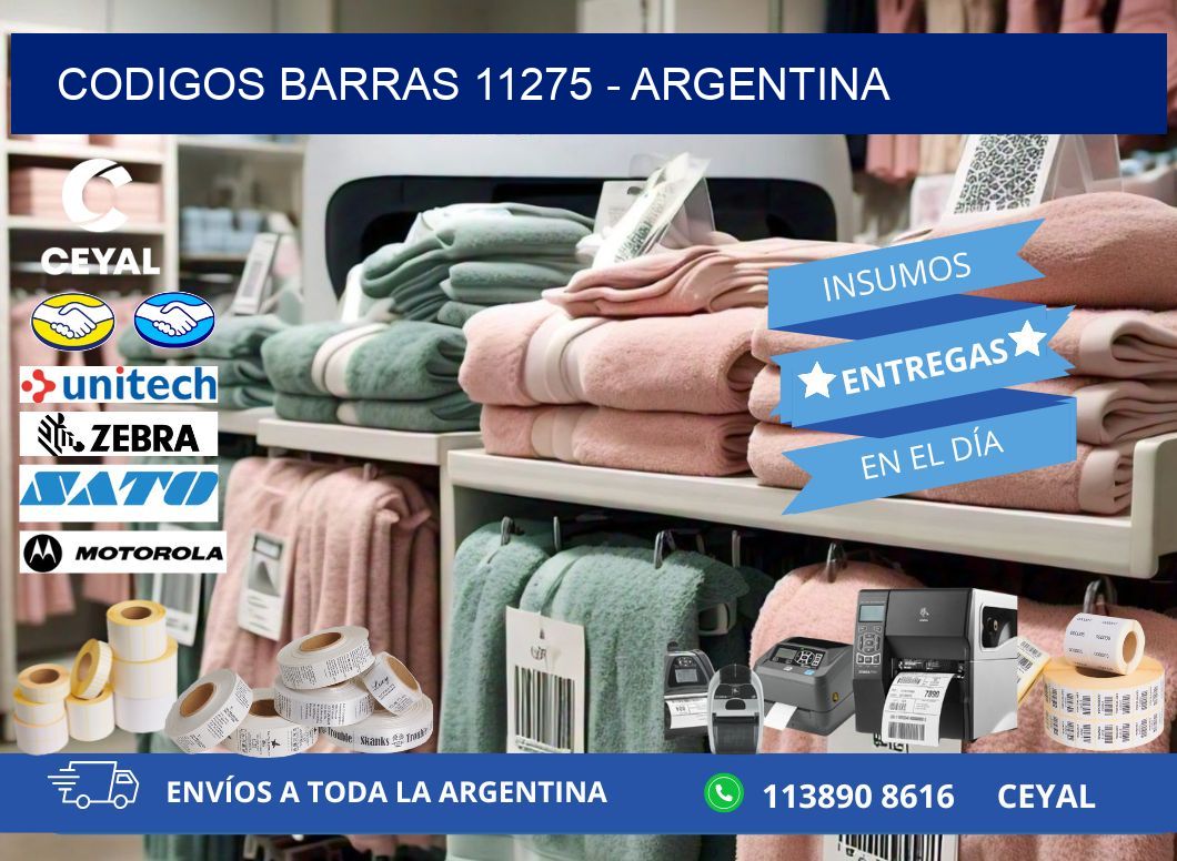 CODIGOS BARRAS 11275 - ARGENTINA