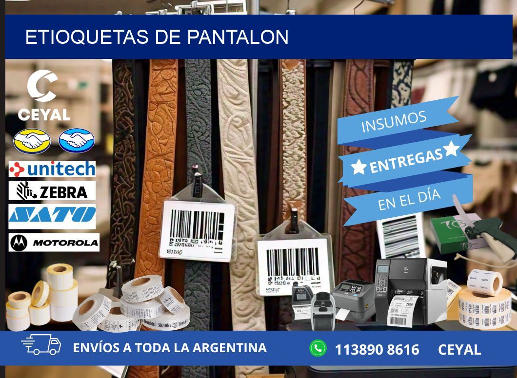 ETIOQUETAS DE PANTALON