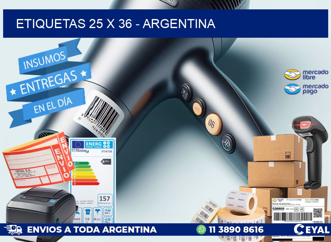 ETIQUETAS 25 x 36 - ARGENTINA