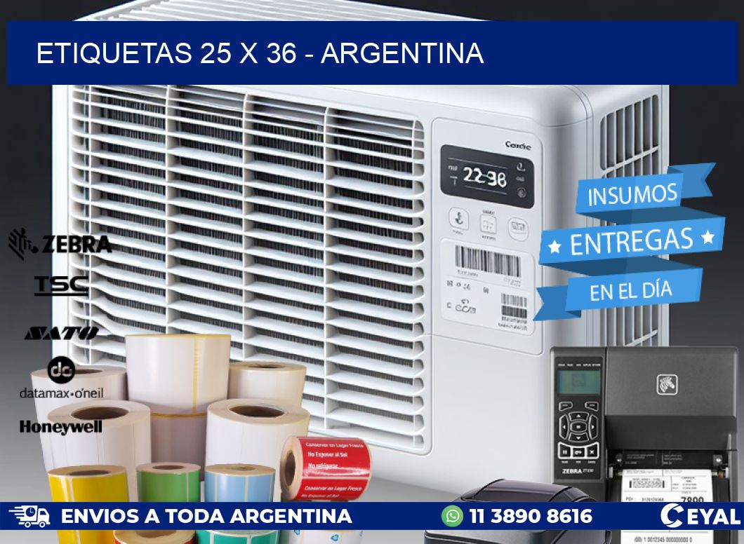 ETIQUETAS 25 x 36 - ARGENTINA