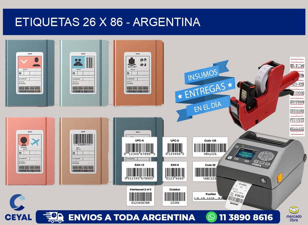 ETIQUETAS 26 x 86 - ARGENTINA