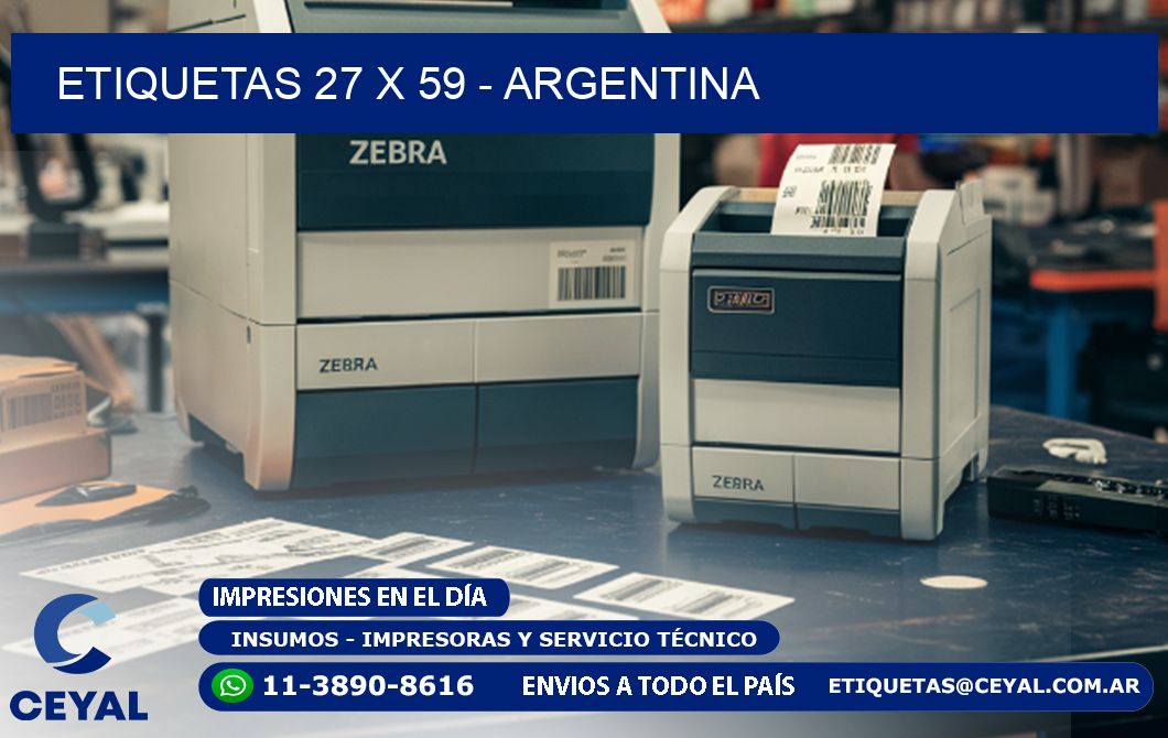 ETIQUETAS 27 x 59 - ARGENTINA