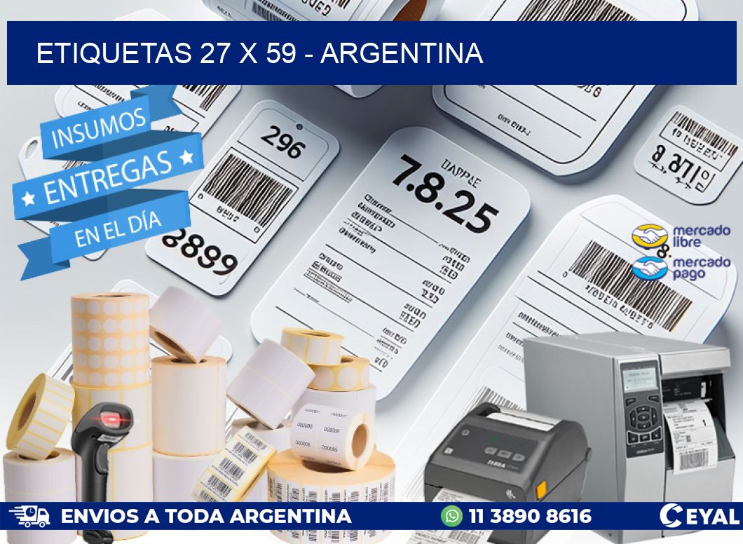 ETIQUETAS 27 x 59 - ARGENTINA