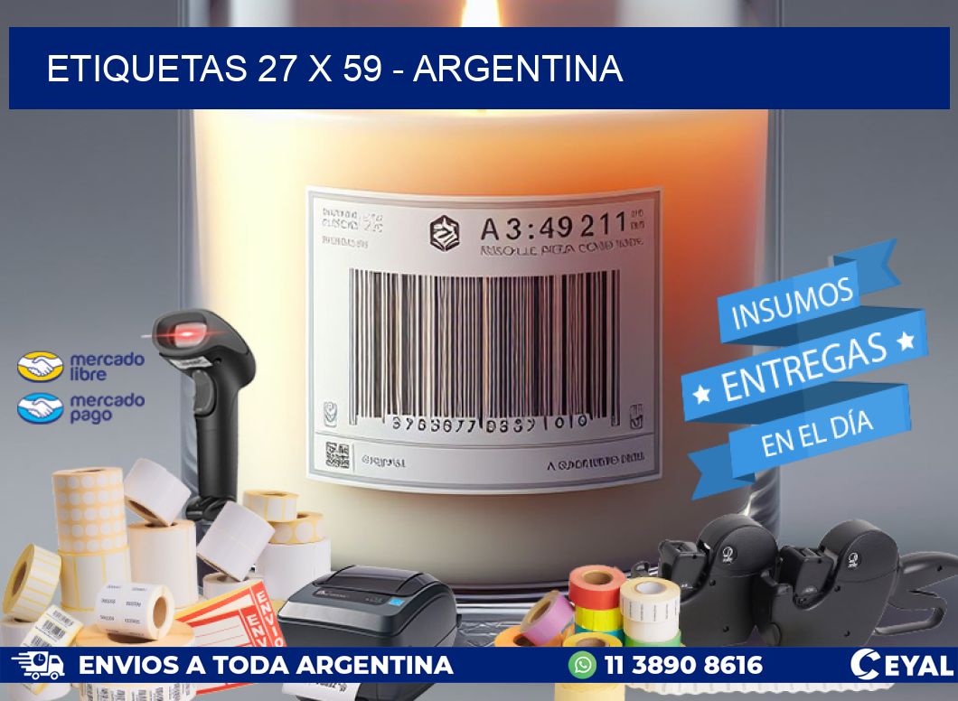 ETIQUETAS 27 x 59 - ARGENTINA