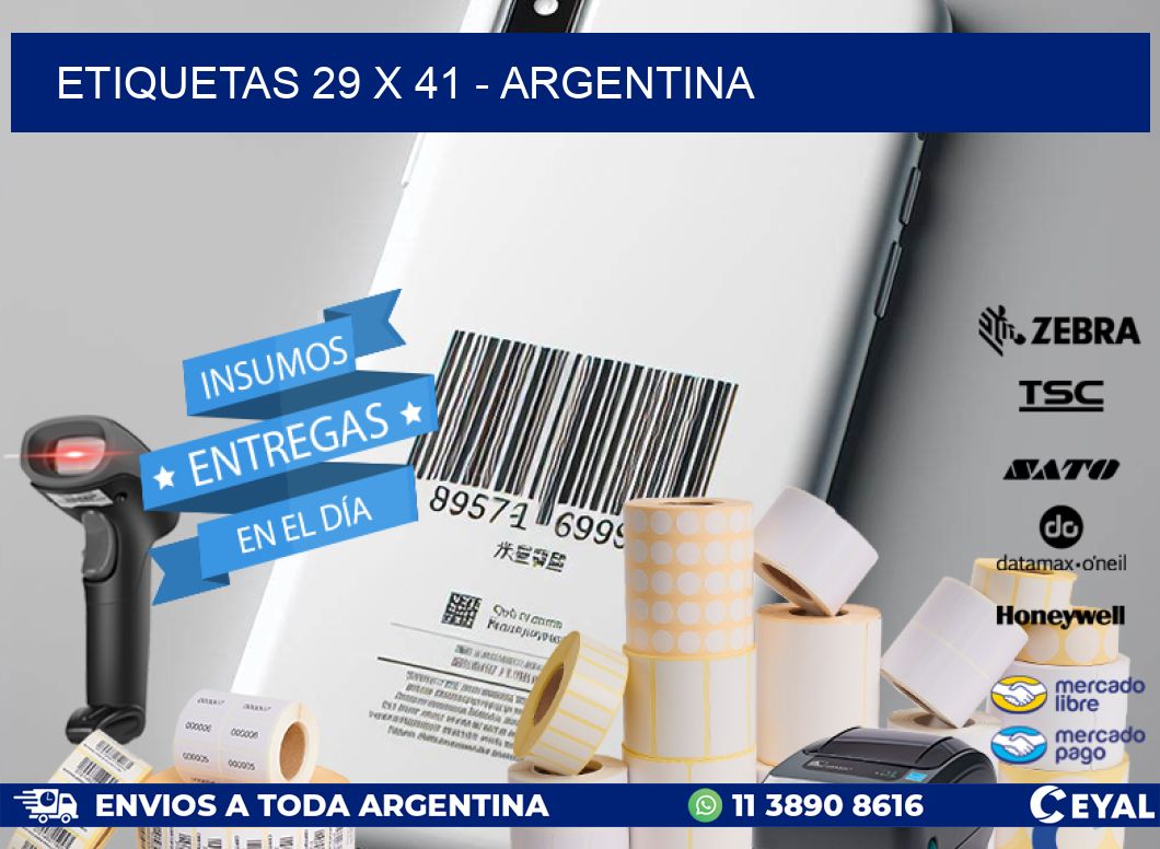 ETIQUETAS 29 x 41 - ARGENTINA