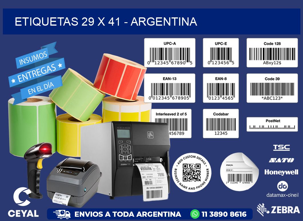 ETIQUETAS 29 x 41 - ARGENTINA