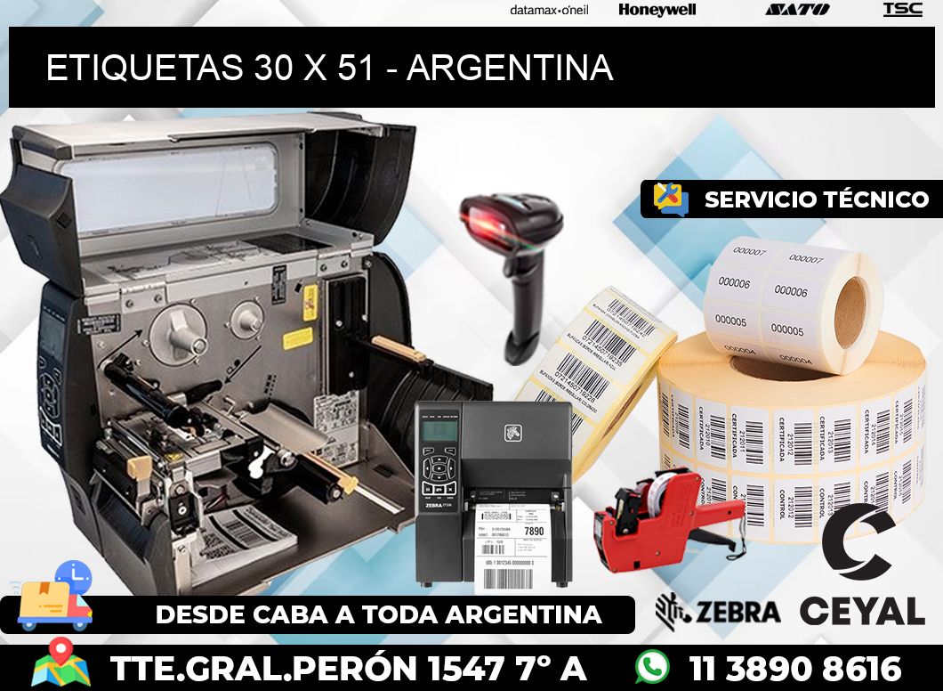 ETIQUETAS 30 x 51 - ARGENTINA