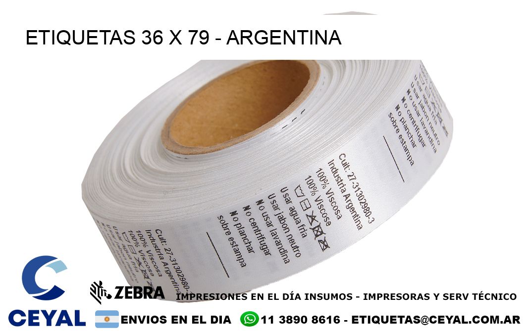 ETIQUETAS 36 x 79 - ARGENTINA