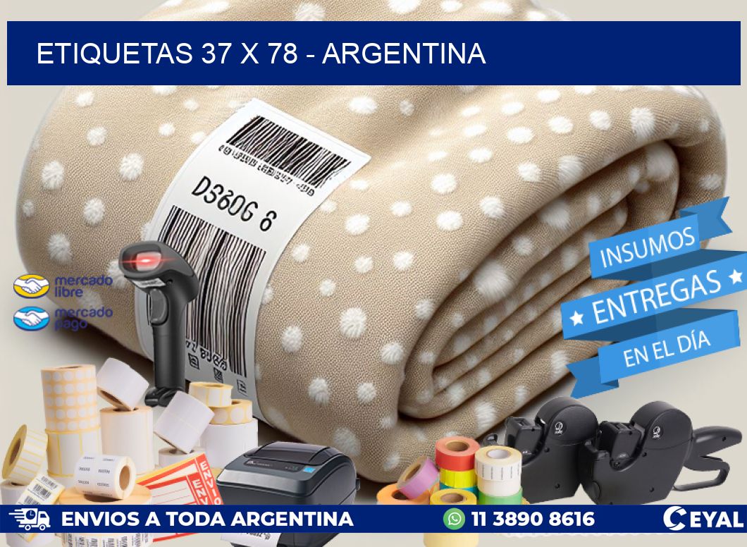 ETIQUETAS 37 x 78 - ARGENTINA