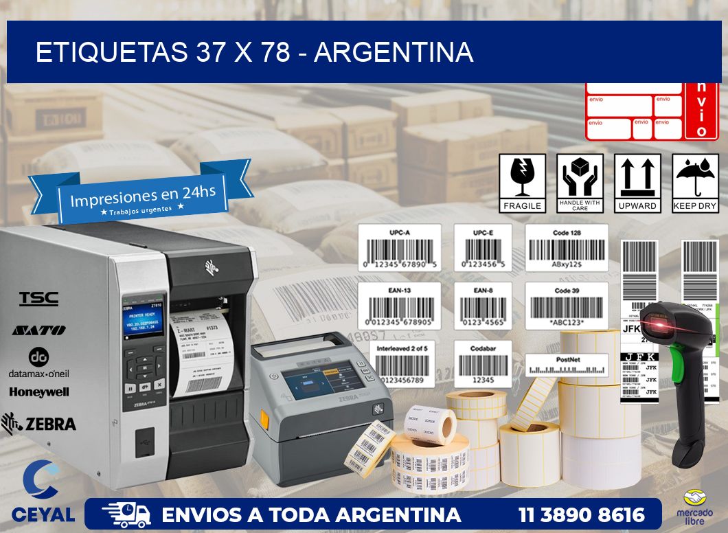 ETIQUETAS 37 x 78 - ARGENTINA