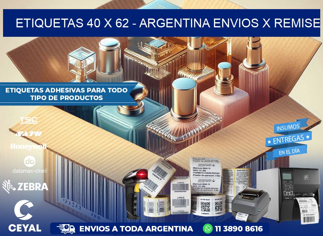 ETIQUETAS 40 x 62 – ARGENTINA ENVIOS X REMISE