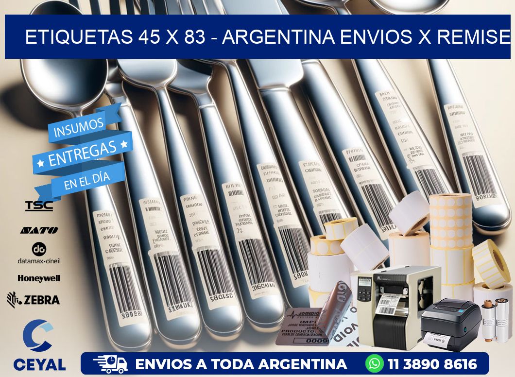 ETIQUETAS 45 x 83 - ARGENTINA ENVIOS X REMISE