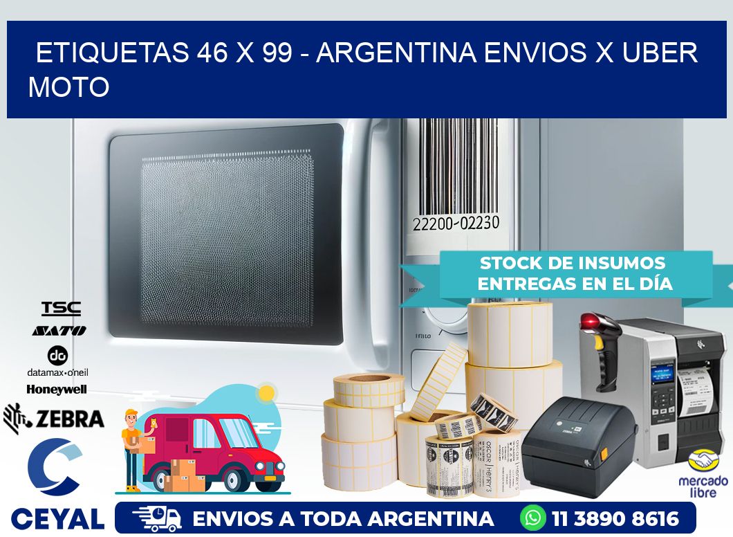 ETIQUETAS 46 x 99 – ARGENTINA ENVIOS X UBER MOTO