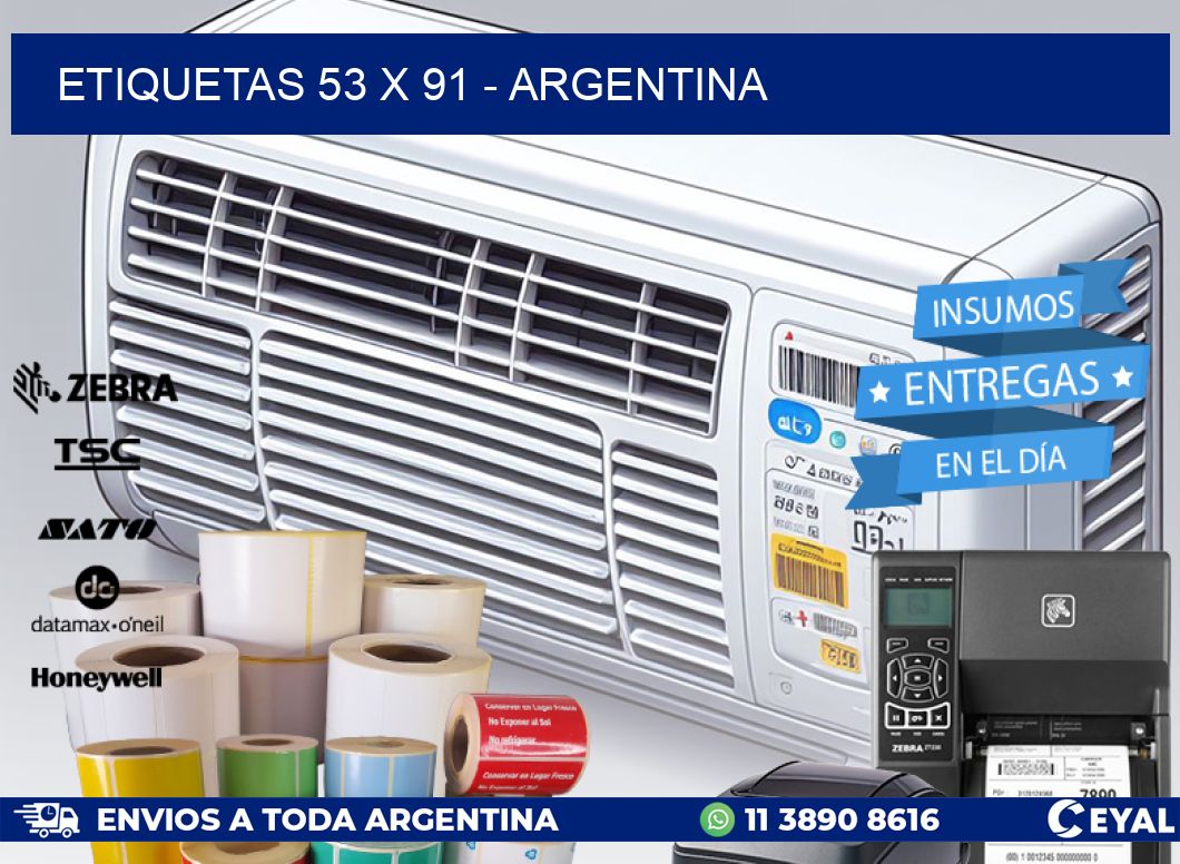 ETIQUETAS 53 x 91 - ARGENTINA