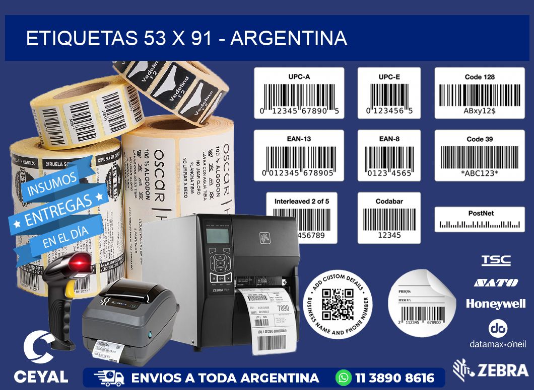 ETIQUETAS 53 x 91 - ARGENTINA