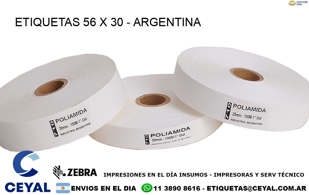 ETIQUETAS 56 x 30 - ARGENTINA