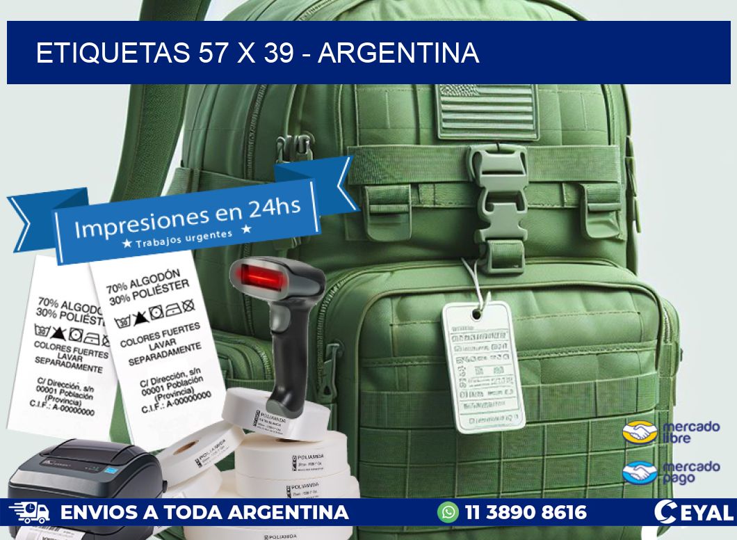 ETIQUETAS 57 x 39 - ARGENTINA