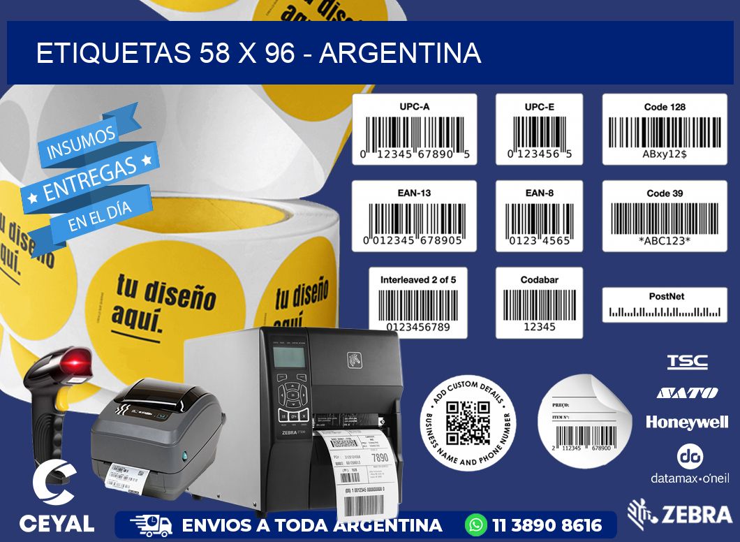 ETIQUETAS 58 x 96 - ARGENTINA