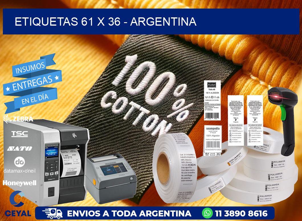 ETIQUETAS 61 x 36 - ARGENTINA