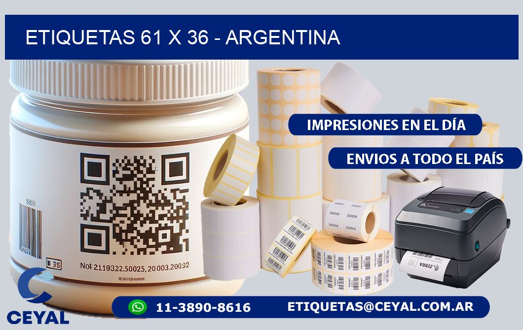 ETIQUETAS 61 x 36 - ARGENTINA