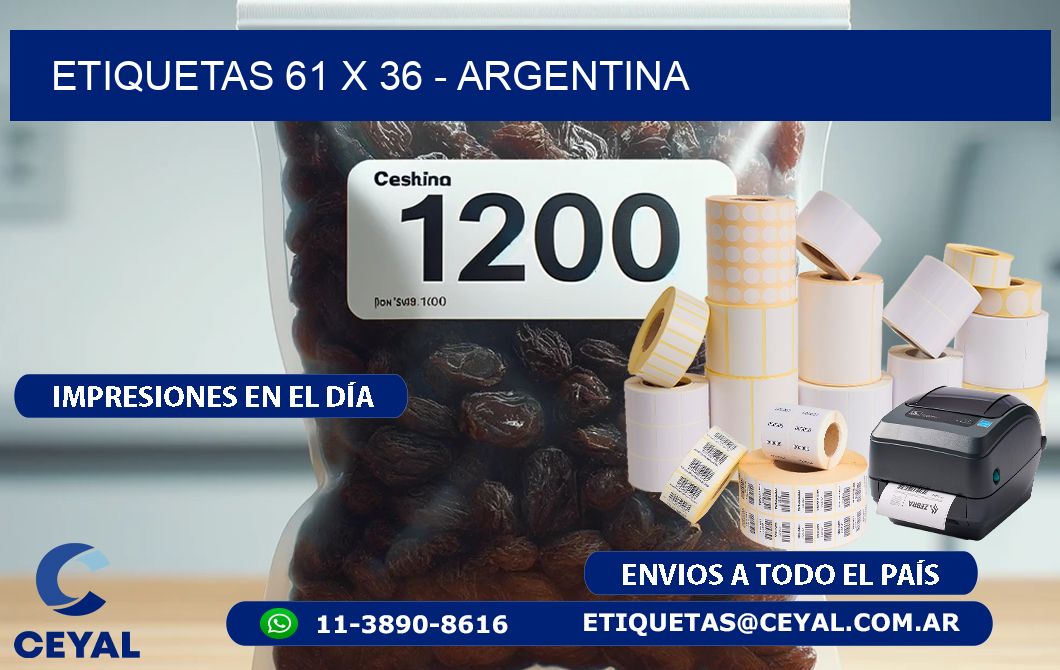 ETIQUETAS 61 x 36 - ARGENTINA