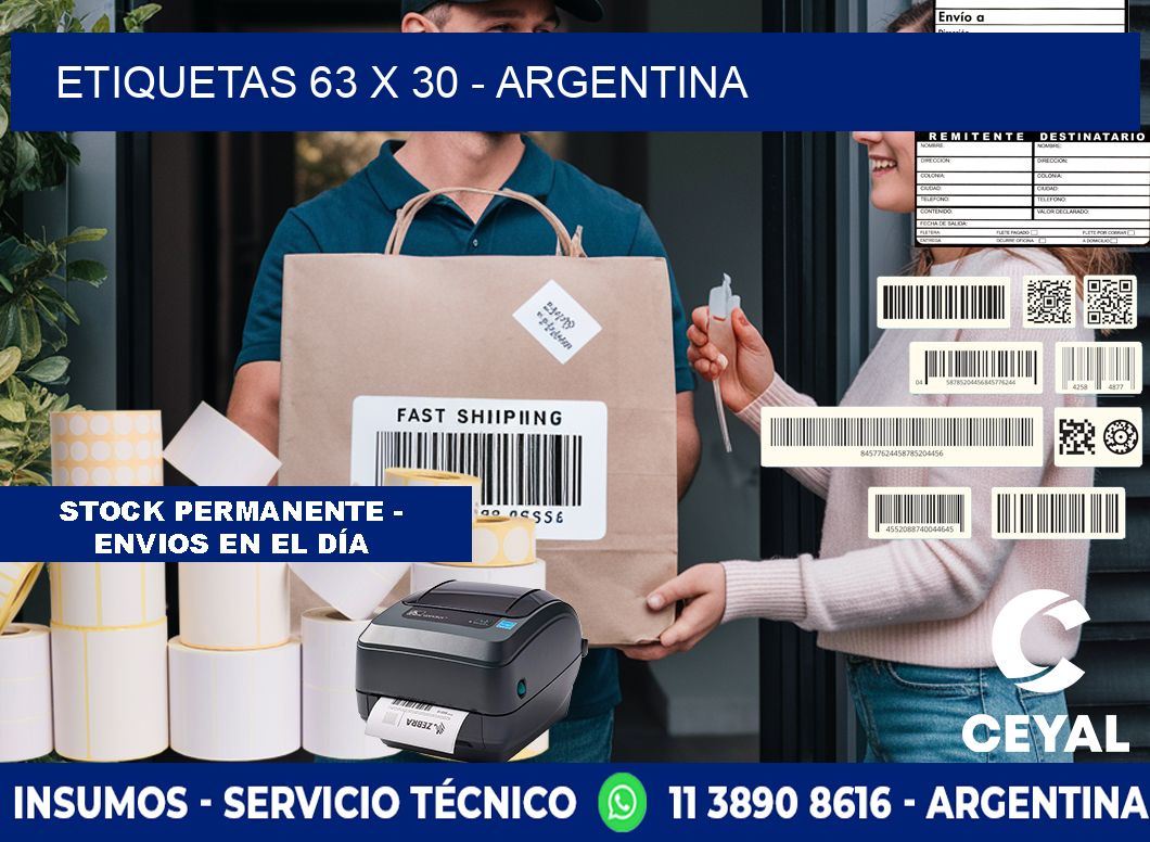 ETIQUETAS 63 x 30 - ARGENTINA