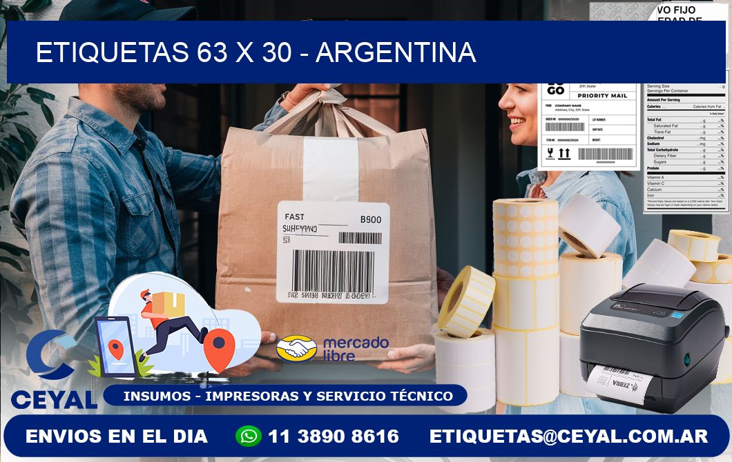 ETIQUETAS 63 x 30 - ARGENTINA