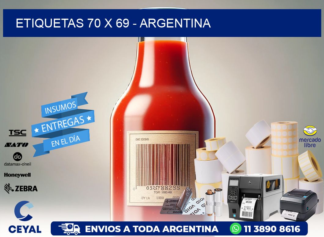 ETIQUETAS 70 x 69 - ARGENTINA