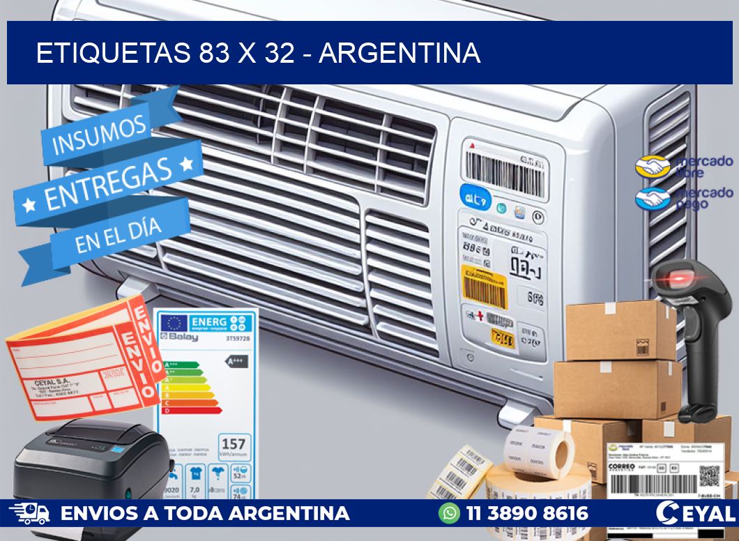 ETIQUETAS 83 x 32 - ARGENTINA