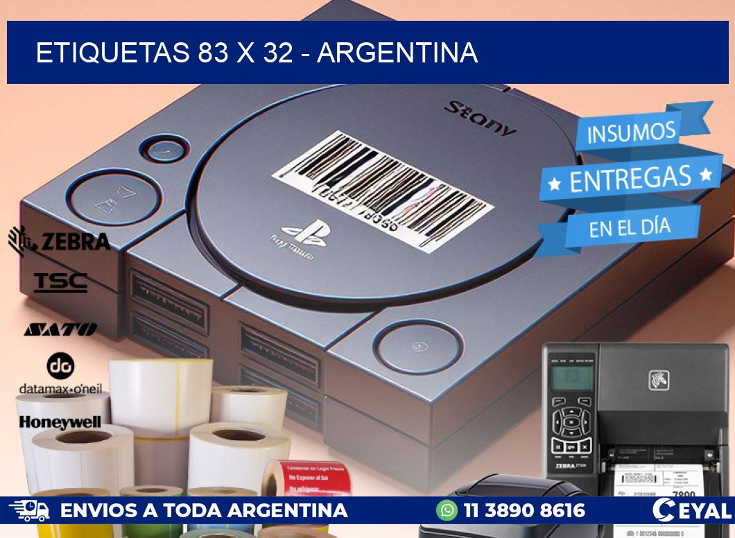 ETIQUETAS 83 x 32 - ARGENTINA