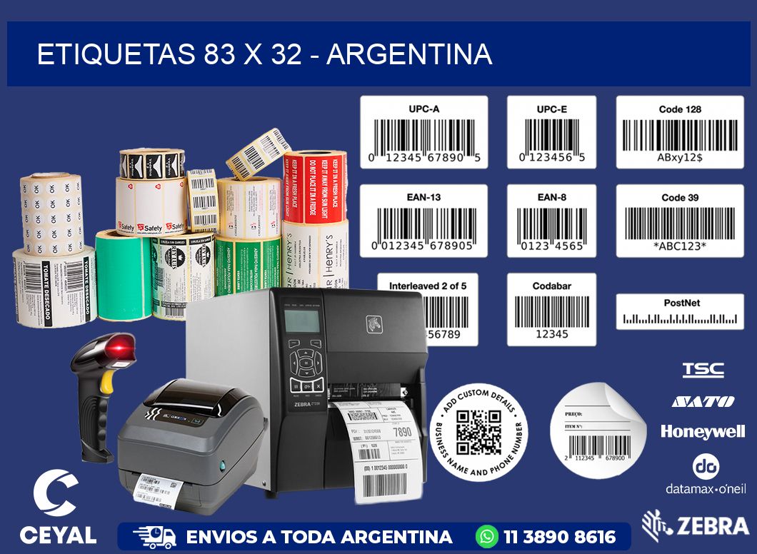 ETIQUETAS 83 x 32 - ARGENTINA