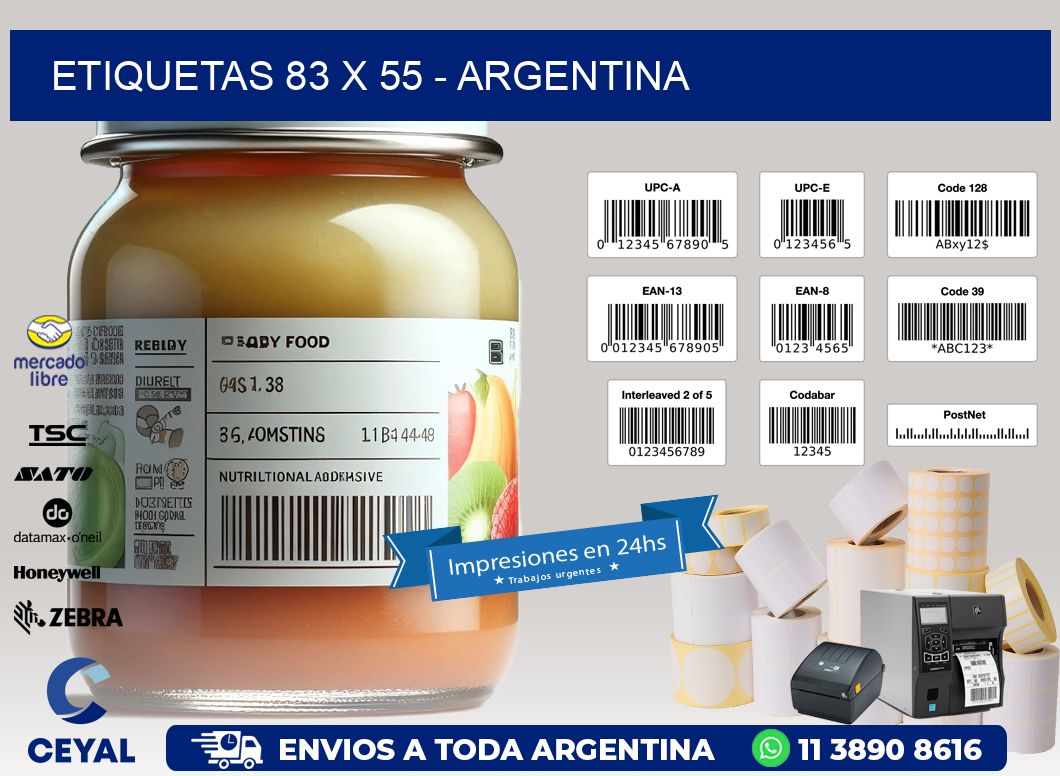 ETIQUETAS 83 x 55 - ARGENTINA