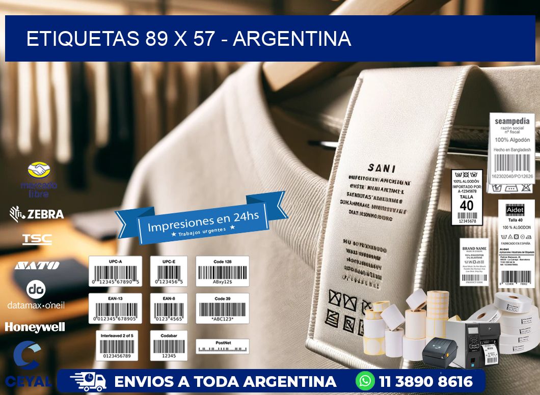 ETIQUETAS 89 x 57 - ARGENTINA