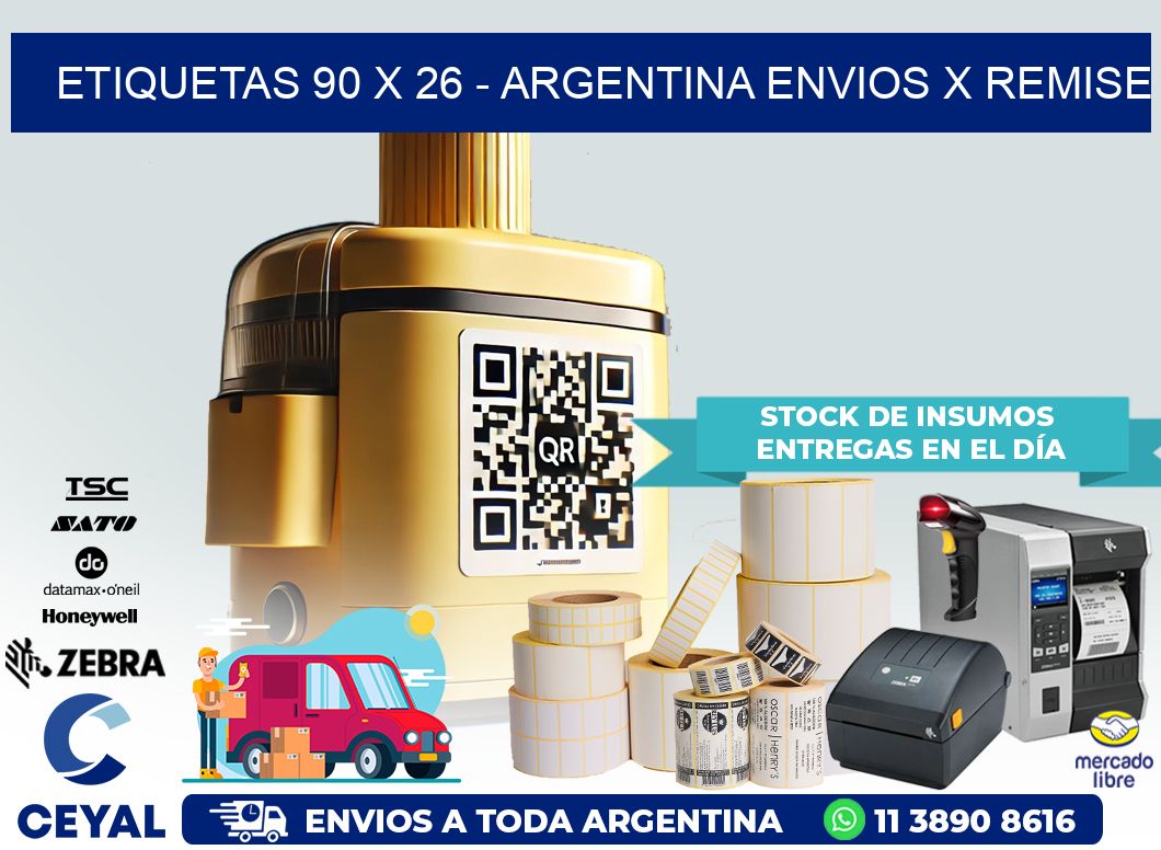 ETIQUETAS 90 x 26 – ARGENTINA ENVIOS X REMISE