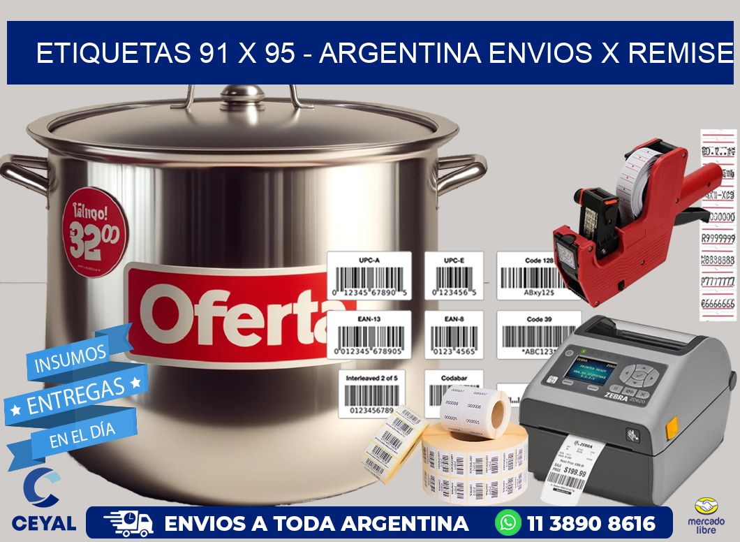 ETIQUETAS 91 x 95 – ARGENTINA ENVIOS X REMISE