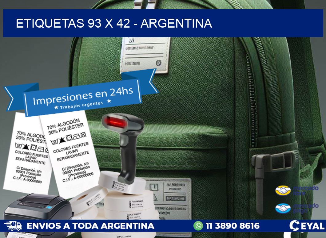 ETIQUETAS 93 x 42 - ARGENTINA