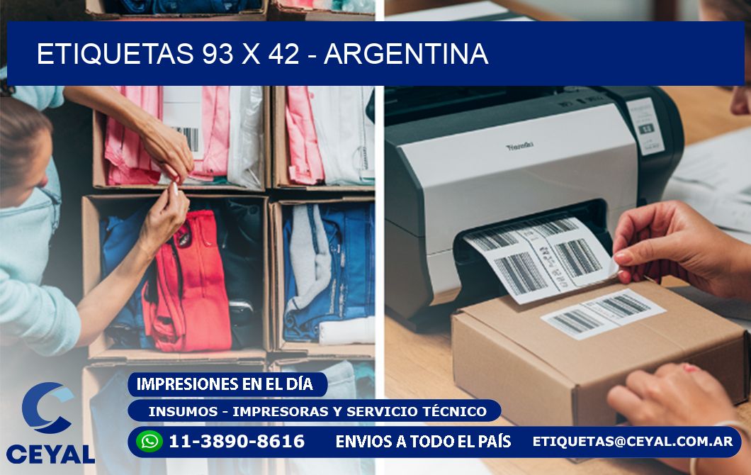 ETIQUETAS 93 x 42 - ARGENTINA