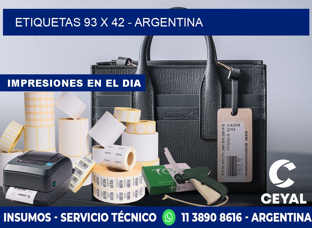 ETIQUETAS 93 x 42 - ARGENTINA