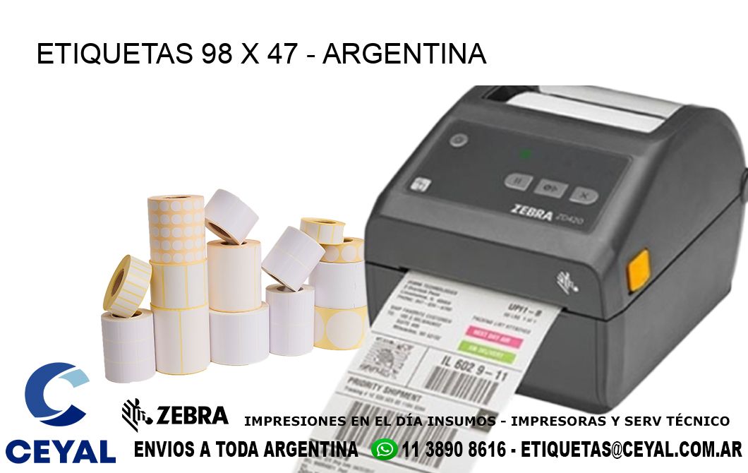 ETIQUETAS 98 x 47 - ARGENTINA