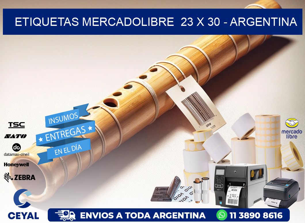 ETIQUETAS MERCADOLIBRE  23 x 30 - ARGENTINA