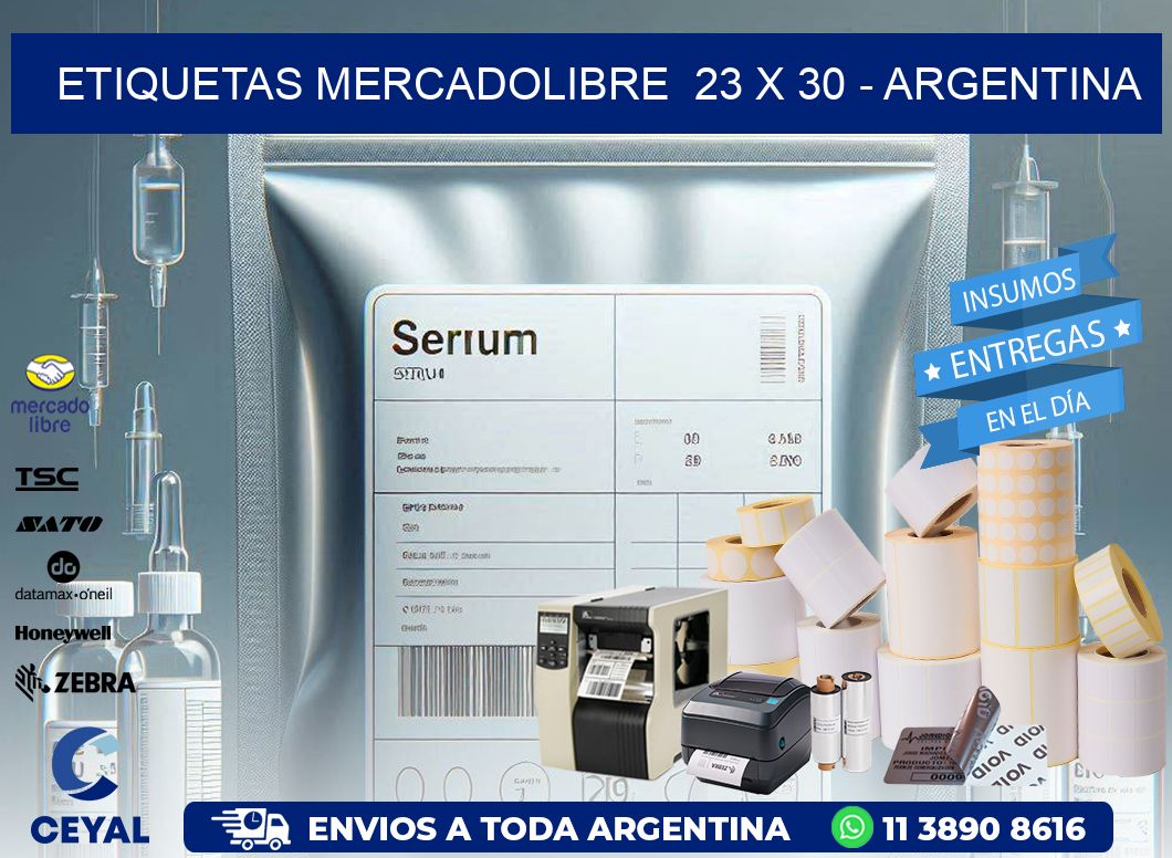 ETIQUETAS MERCADOLIBRE  23 x 30 – ARGENTINA