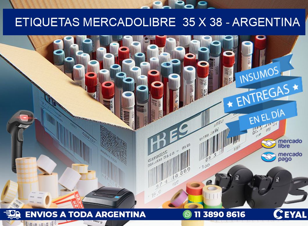 ETIQUETAS MERCADOLIBRE  35 x 38 - ARGENTINA