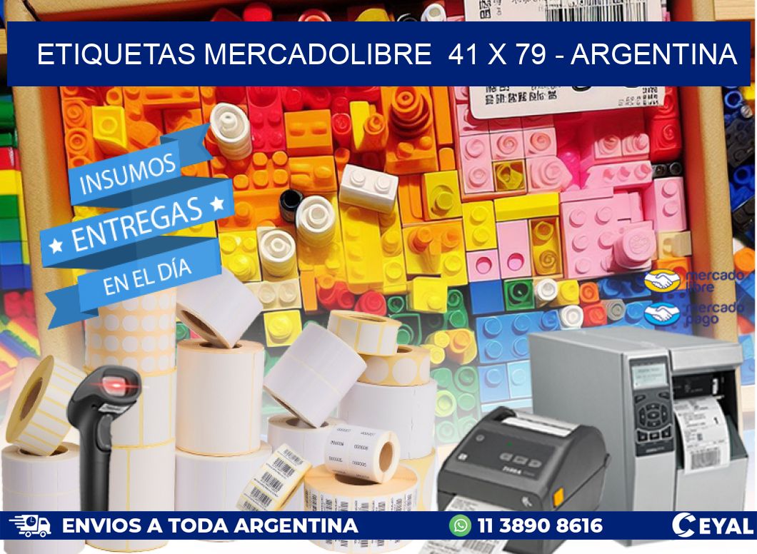 ETIQUETAS MERCADOLIBRE  41 x 79 - ARGENTINA