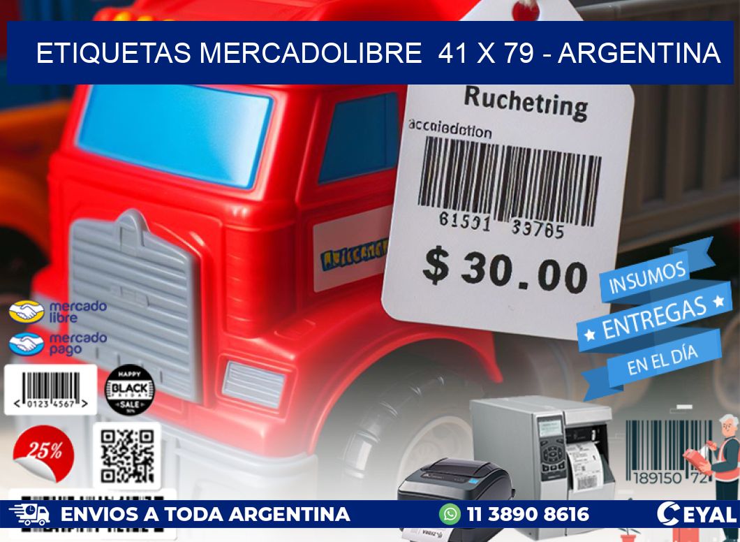 ETIQUETAS MERCADOLIBRE  41 x 79 – ARGENTINA