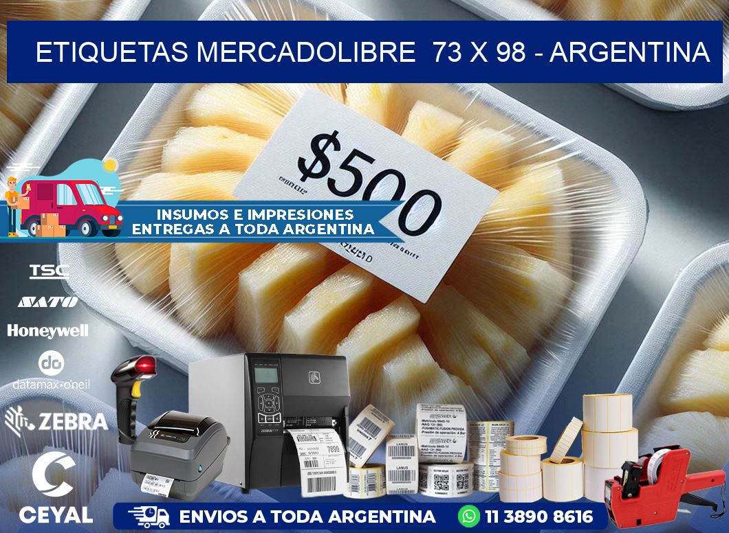 ETIQUETAS MERCADOLIBRE  73 x 98 - ARGENTINA