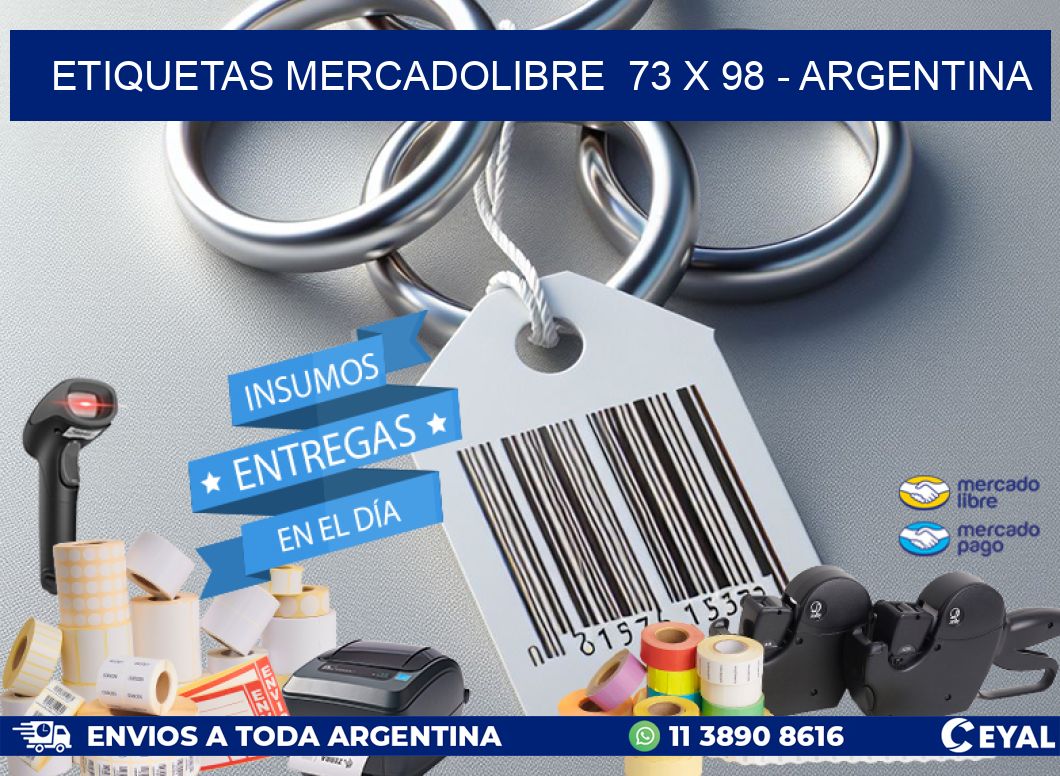 ETIQUETAS MERCADOLIBRE  73 x 98 - ARGENTINA