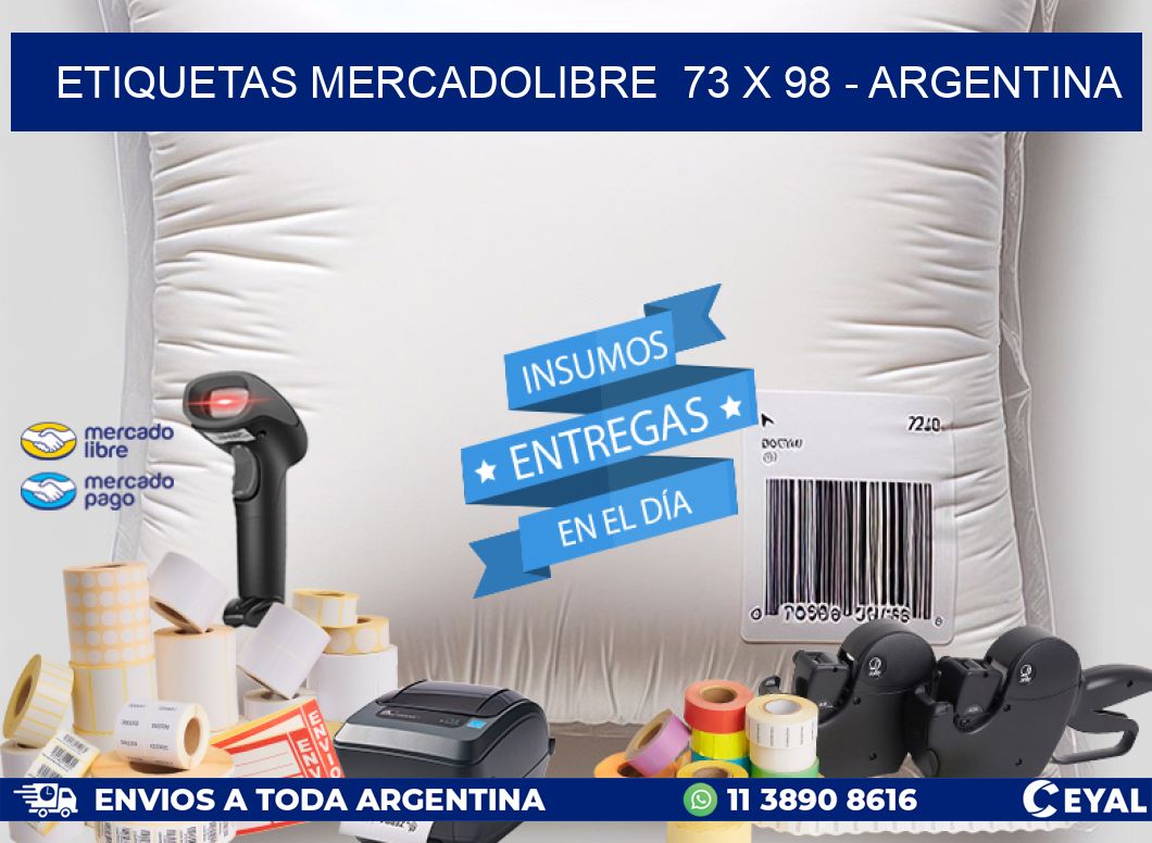 ETIQUETAS MERCADOLIBRE  73 x 98 - ARGENTINA