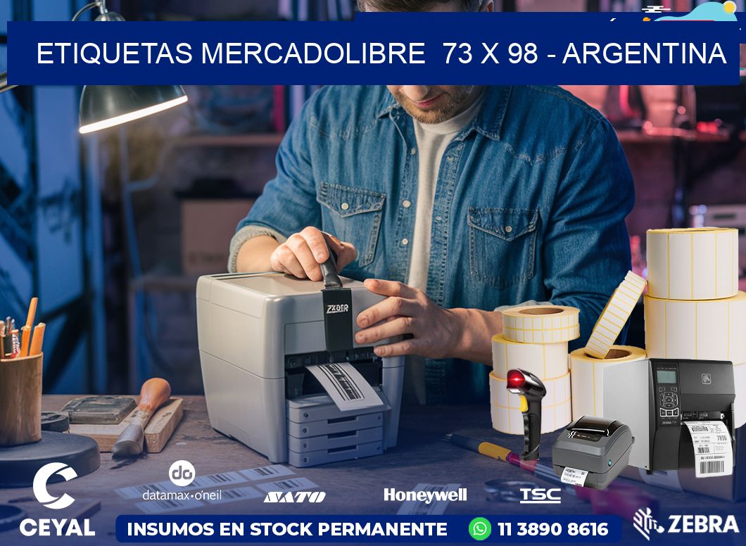 ETIQUETAS MERCADOLIBRE  73 x 98 - ARGENTINA